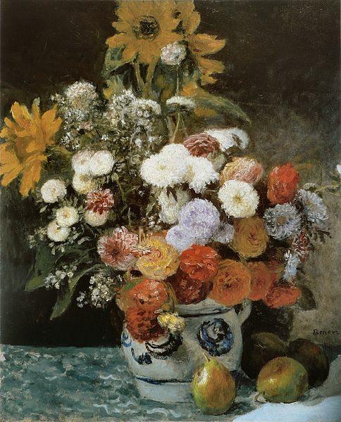Pierre-Auguste Renoir Fleurs dans un pot en faience Sweden oil painting art